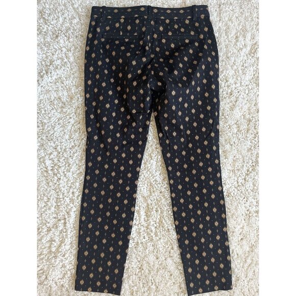 Gap 4 Skinny Ankle Black & Gold Print Pants New - Picture 5 of 5